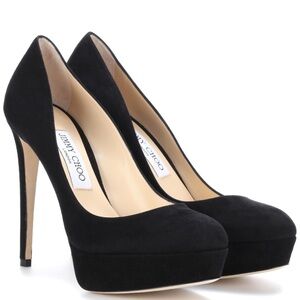 Jimmy Choo Elegant Black Suede Heels (size 8 but run small so listing as 7.5)